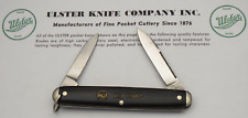 Vintage ULSTER USA Senator Penknife Smooth Black Handles - RCA Advertising Knife picture