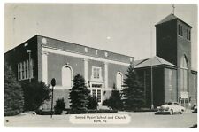 Sacred Heart School And Church  Bath, Pennsylvania Postcard picture