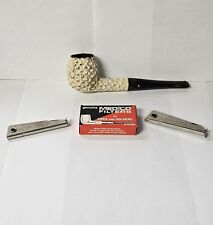 Vintage Kaywoodie Coral Textured White Briar Tobacco Smoking Pipe With Extras  picture