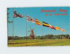Postcard Provincial Flags of the Netherlands Windmill Island Holland Michigan picture