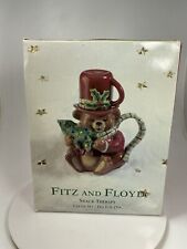 Fitz and Floyd Snack Therapy Tea Pot with Mug Cocoa Xmas Teddy Bear TEA FOR 1 picture