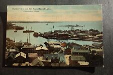 Harbor View and Ten Pound Island Light, Gloucester MASS postcard posted 1913 picture