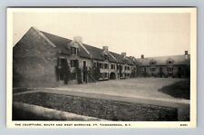 Ft Ticonderoga NY-New York, South and West Barracks, Courtyard, Vintage Postcard picture
