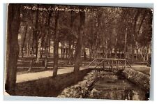 View The Brook and Bridge Clifton Springs NY c1910 Vintage Postcard picture