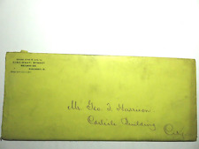 Very Rare 1886 Cincinnati St. Railroad Co. Yellow Envelope picture