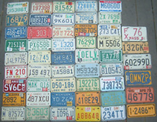 ALL 50 US states VINTAGE EMBOSSED  MOTORCYCLE License plates + Canadian bonus picture