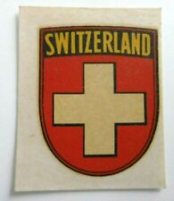 Chequered Graphic Switzerland Coat of Arms Flag 60er Oldtimer-Aufkleber picture