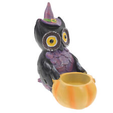 1PC Halloween Owl Candle Holder Owl Table Centerpiece Owl Statue Resin Craft picture