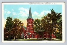 Oneonta NY-New York, First Presbyterian Church Vintage Souvenir Postcard picture