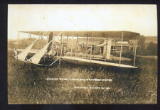 REAL PHOTO PITTSFIELD N.H. BURGESS WRIGHT BIPLANE AVIATION POSTCARD COPY picture