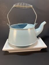 Vintage Like Pastel Blue Kettle Wear TeaPot. Cutest Rare Sky Blue Teapot picture