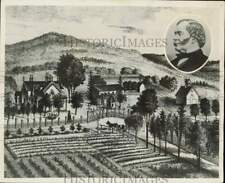 1962 Press Photo General Mariano Vallejo and his vineyard in California picture