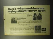 1974 Peavey Music Gear Ad - Here's what musicians are saying about Peavey gear picture