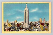 New York City NY-New York, Midtown Skyline, Antique, Vintage Souvenir Postcard picture