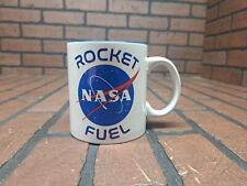 NASA Rocket Fuel Ceramic 20oz Coffee Mug Cup Astronaut Space Blue White  picture