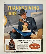 Magazine Print Ad Vintage 1942 Drink Schenley Royal Reserve Blended War Whiskey picture