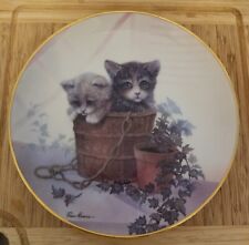 Double Trouble By Ruane Manning Kitten Cousins The Danbury Plate Mint 1990 VTG picture
