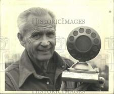 1973 Press Photo Jim Jordan with His Carbon Mike Broadcaster's Award - mjx69903 picture