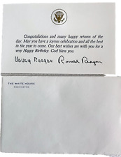 New White House Memorabilia President Ronald Reagan Nancy Birthday Greeting Card picture