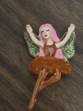Vintage Plastic Figure Ballerina Fairy Blonde Hair Pink Tutu 2” picture