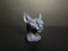 One Of A Kind Real lapis lazuli head of BASTET GODDESS of protection picture