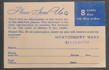 Vintage 1948 Montgomery Ward Amount Due Envelope picture