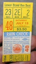 1963 NEW YORK METS DOGERS TICKET SATURDAY JULY 13TH POLO GROUNDS picture