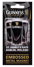 Guinness Embossed Small Metal Fridge Magnet 3D Effect Pints 2' x 2.25' picture