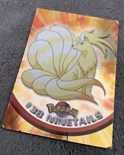 Pokemon Topps #38 NINETALES Chrome Holo Foil TV Animated Edition DMG See Pics picture