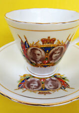 Antique 1937 Sutherland King George VI Queen Elizabeth Coronation Cup Saucer Mug picture