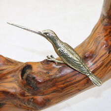 Solid Brass Birds Figurines Antique Statue Hummingbird Tea Pet Home Decor picture