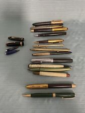 Vintage Lot Of 14 Various Fountain Pens, Pencil For Restoration Or Parts picture