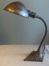 Vintage 1920's Deco Base Desk Light Adjustable Goose Neck Lamp picture