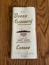 RMS Queen Elizabeth 1st-Class Deck Plan 1950s / Cunard picture