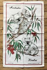 Vintage Australian Koala Bear Linen Kitchen Towel Wall Hanging Australia picture