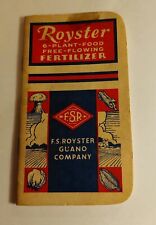 Vtg 1956 Royster Fertilizer Company Advertising Notepad picture