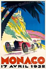 1932 Monaco French Riviera Classic Automotive Racing Poster - 16x24 picture