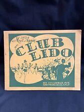 Vintage 1940's Let's Meet Again at Club Lido Photo Holder-San Francisco-No Photo picture