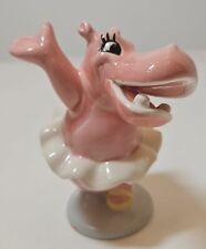 Vintage  Disney Fantasia Pink Hyacinth Hippo Ballerina ceramic 4” Figurine Japan picture