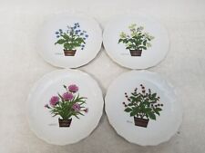 Lot of 4 Vintage Enesco Japan Herb Themed Decorative Plates picture
