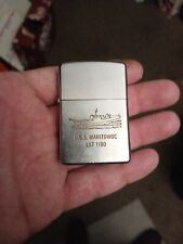 Vintage U.S.S. Manitowoc LST 1180 Chrome Double Sided Zippo Lighter picture
