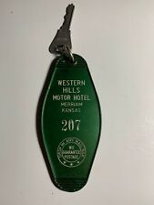 Western Hills Motor Hotel Motel Room Key Fob with Key Merriam Kansas picture