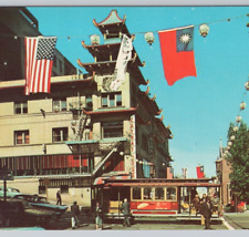 San Francisco's Chinatown Grant Avenue by Russ Halford 1962 Vintage Postcard UNP picture
