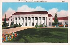Modesto High School, Modesto, California CA - Vintage Postcard picture