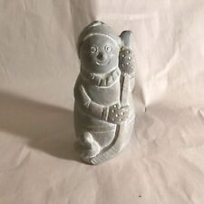Isabel Bloom Snowman Hockey Player 2000 “F. O. T.” Signed sculpture concrete mix picture