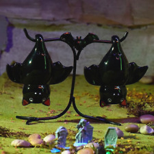 CRACKER BARREL Halloween 2024 Hanging Bats With Stand Salt and Pepper Set NIB picture