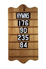 WALL MOUNT HYMN BOARD + PECAN STAIN picture