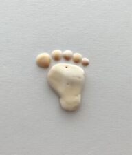 Barefoot Foot Print Natural Beach Shell Pebble Art Craft baby frame sign #FP USA picture