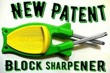 American made Block knife Sharpener with Non slip grip. made to reline blades. picture