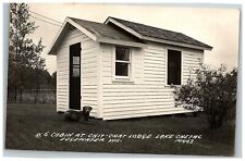 1930-50 Postcard Cottage No. 6 Rppc Chit Chat Lodge Edgewater WI Lake Chetac Dog picture